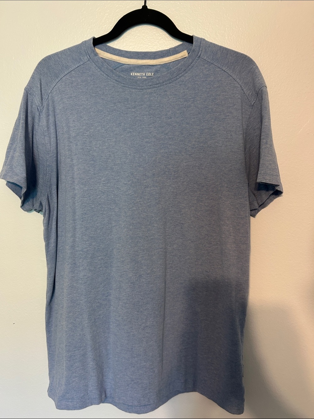 Kenneth Cole Heathered Light Blue Crew Neck Short Sleeve Tee